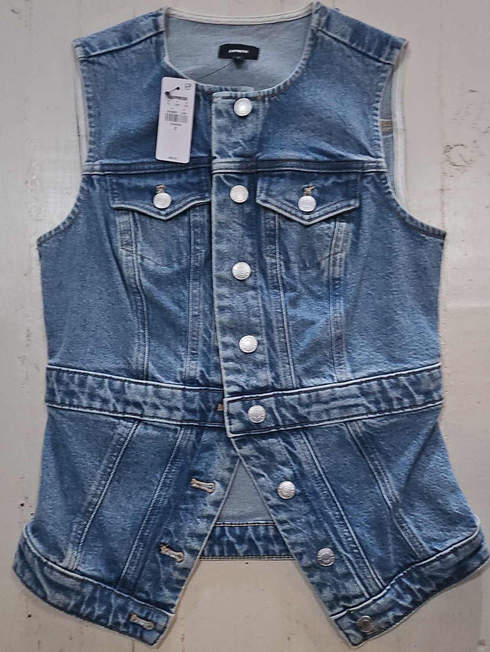 Express Jean Vest, Size Small
